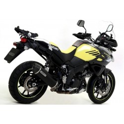 TERMINALE ARROW MAXI RACE-TECH SUZUKI V-STROM 1000 2017-2019, ALLUMINIO DARK/CARBONIO, OMOLOGATO