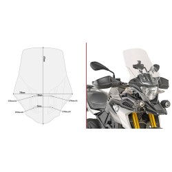 GIVI WINDSCREEN BMW G 310 GS 2017-2020, TRANSPARENT