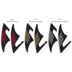 3D STICKERS PASSAGIERFUSSPEG-SCHUTZ YAMAHA T-MAX 530 2012-2016 CARBON RED