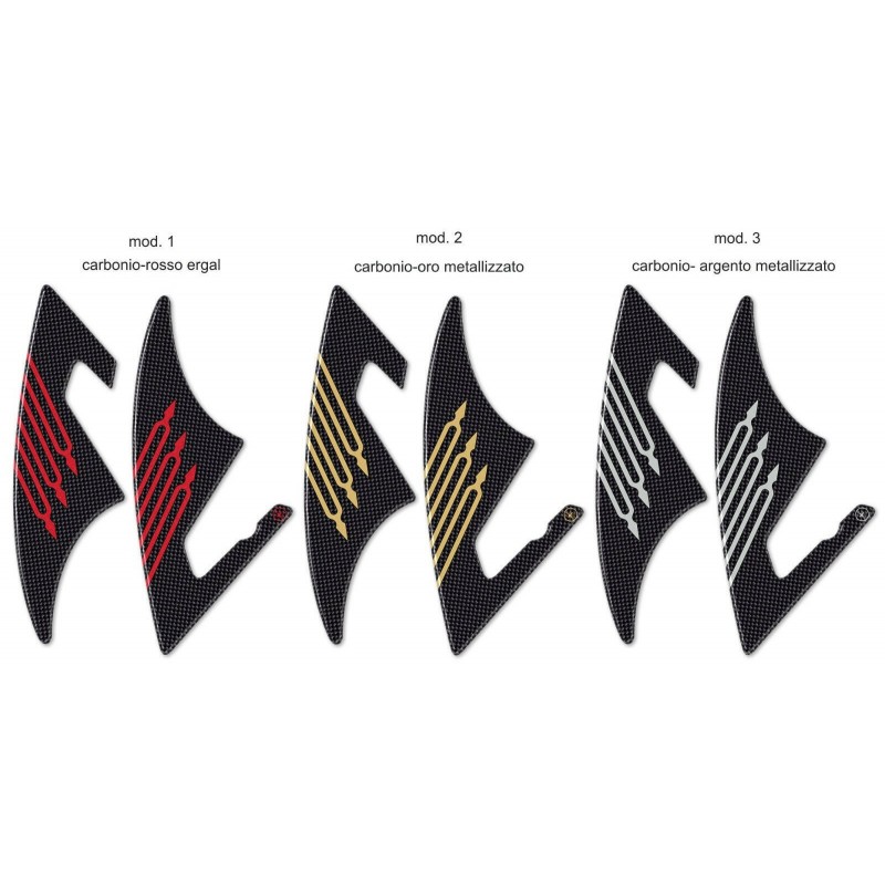 3D STICKERS PASSAGIERFUSSPEG-SCHUTZ YAMAHA T-MAX 530 2012-2016 CARBON RED