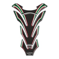 3D STICKER MOTORCYCLE TANK PROTECTION CARBON FLAG ITALY