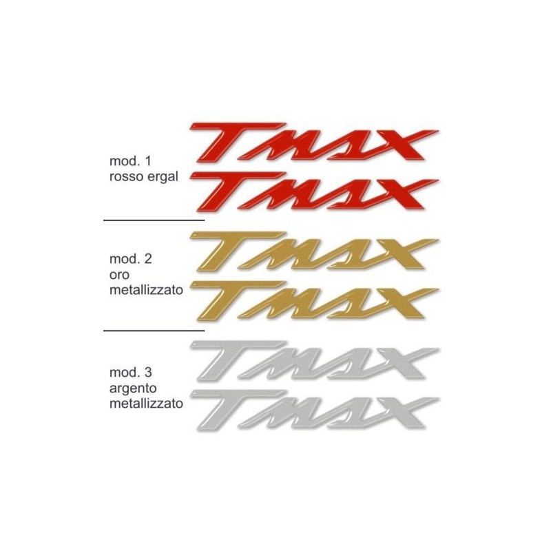 COPPIA ADESIVI SCRITTA T-MAX CM 16 X 2,6 (2 PZ), ROSSO