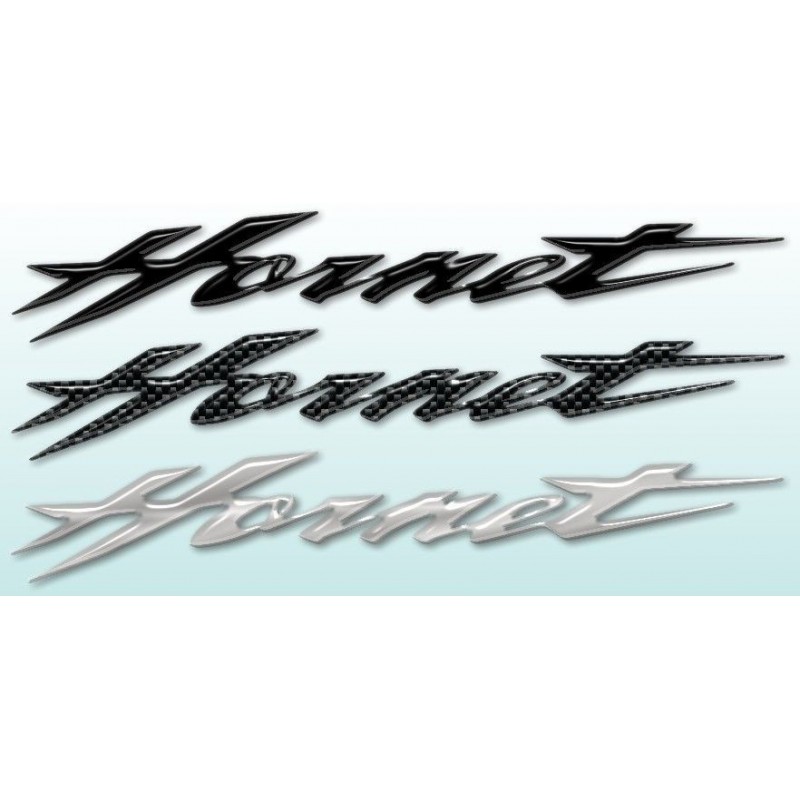 PAR DE PEGATINAS ESCRITAS HORNET, GRIS CROMO CM 24,7 X 4,2 2 UDS.