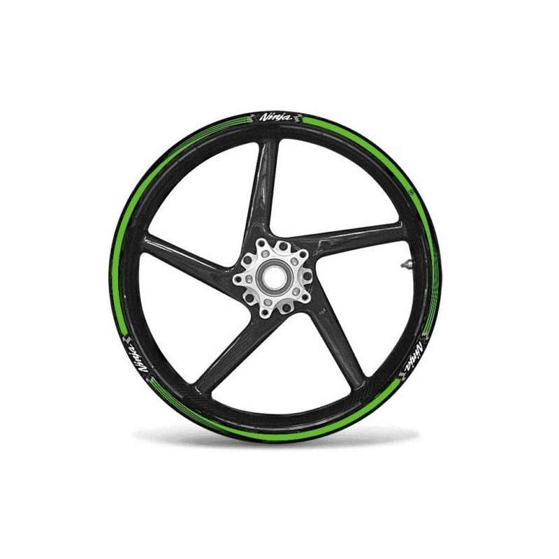 KIT KLEBKANTEN FÜR RADFELGEN KAWASAKI NINJA 17 "GRÜN