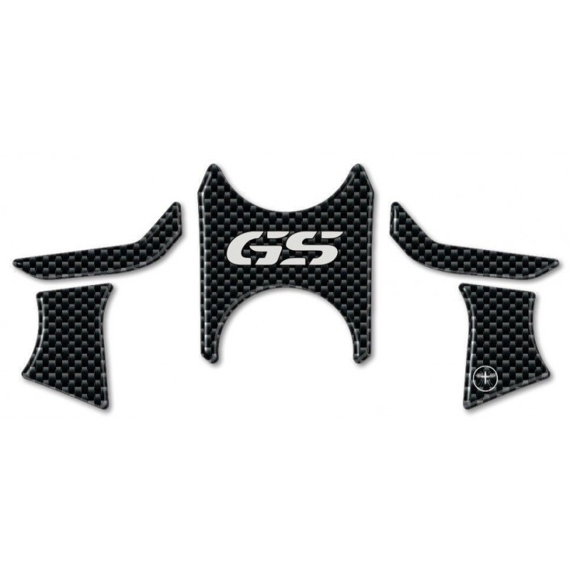 PEGATINAS 3D PROTECTORES PLACA DE DIRECCIÓN BMW R 1200 GS 2008-2012 CARBON