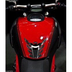 PEGATINAS 3D PROTECTORES DE TANQUE Y BLOQUEO DE LLAVE DUCATI DIAVEL