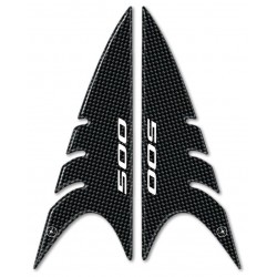 3D STICKERS FRONT ARROWS LID PROTECTION YAMAHA T-MAX 500 2008-2011 CARBON