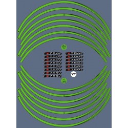 KIT KLEBKANTEN FÜR RADFELGEN KAWASAKI Z 750 17 "GRÜN