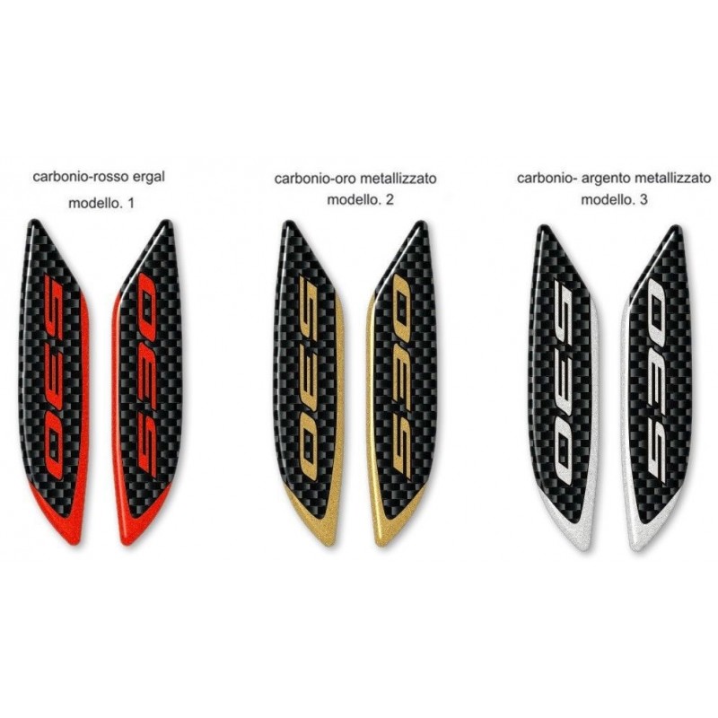 3D STICKERS SPIEGELLÖCHERKAPPEN YAMAHA T-MAX 530 CARBON SILBER