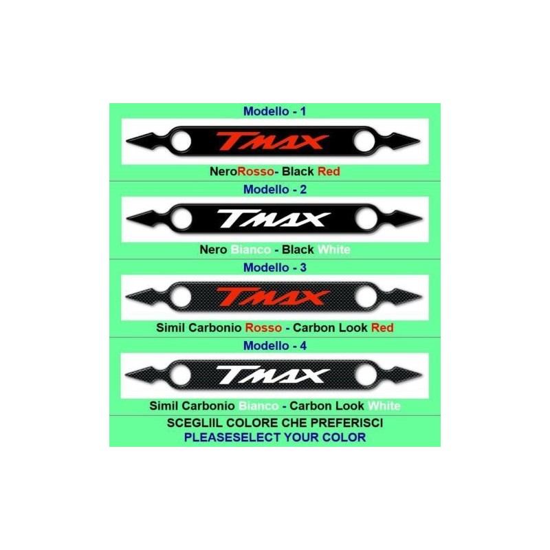 3D STICKER AUSPUFF TERMINAL CARTER SCHUTZ YAMAHA T-MAX 530 2012-2016 SCHWARZ ROT