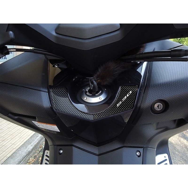 LLAVE DE BLOQUEO DE PROTECCIÓN ADHESIVO 3D YAMAHA T-MAX 530 2012-2016 BLANCO NEGRO