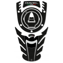 3D STICKERS TANK PROTECTORS, CAP UND KEY LOCK DUCATI DIAVEL