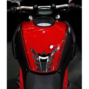 3D STICKERS TANK PROTECTORS, CAP UND KEY LOCK DUCATI DIAVEL