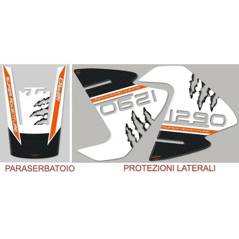 3D STICKERS KIT SIDE PROTECTION AND TANK KTM SUPER ADVENTURE 1290