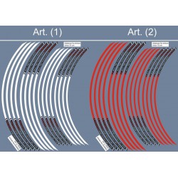 KIT DE PEGATINAS ROJAS PARA LLANTAS DUCATI MULTISTRADA ENDURO CON LLANTAS DE 17 Y 19 PULGADAS