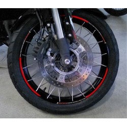 RED STICKER EDGE KIT DUCATI MULTISTRADA ENDURO WHEEL RIMS WITH 17 AND 19 INCH RIMS