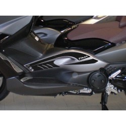 3D STICKERS SIDE BOOMERANG PROTECTION YAMAHA T-MAX 500 2008-2011 BLACK WHITE