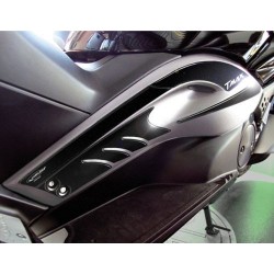 3D STICKERS SIDE BOOMERANG PROTECTION YAMAHA T-MAX 500 2008-2011 BLACK WHITE