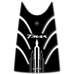 ADESIVO 3D PROTEZIONE SPORTELLO SERBATOIO YAMAHA T-MAX 500 2008-2011 NERO BIANCO
