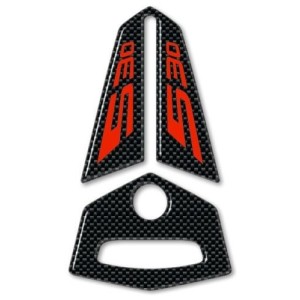 3D-LENKERSCHUTZ YAMAHA T-MAX 530 2012-2016 RED CARBON
