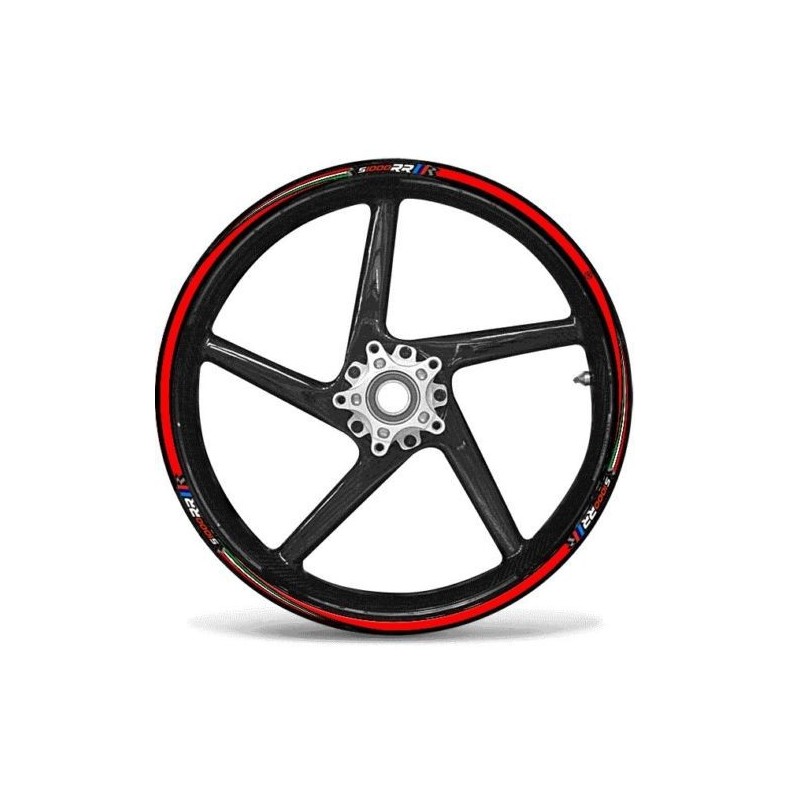 KIT BORDI ADESIVI PER CERCHI RUOTA BMW S 1000 RR ROSSO ITA