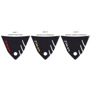 3D STICK PROTECTION TAIL YAMAHA T-MAX 530 2012-2016 CARBON SILVER LOGO