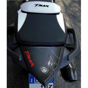 3D STICKER SCHWANZSCHUTZ YAMAHA T-MAX 530 2012-2016 CARBON LOGO SILBER