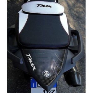 3D STICKER SCHWANZSCHUTZ YAMAHA T-MAX 530 2012-2016 CARBON LOGO SILBER