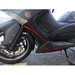 3D STICKERS SEITENSCHUTZER NIEDRIGE VORDERE FAIRING YAMAHA T-MAX 530 2012-2016 CARBON RED