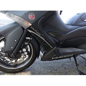 3D STICKERS SEITENSCHUTZER NIEDRIGE VORDERE FAIRING YAMAHA T-MAX 530 2012-2016 CARBON RED