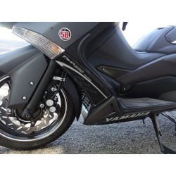 ADESIVI 3D PROTEZIONI LATERALI CARENA ANTERIORE BASSA YAMAHA T-MAX 530 2012-2016 CARBON ORO