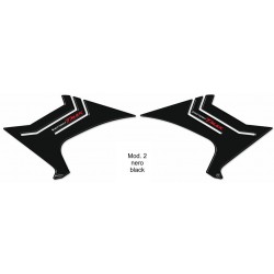 PEGATINAS 3D PROTECTORES ESTRIBERAS PASAJERO YAMAHA T-MAX 530 2017-2019 NEGRO ROJO