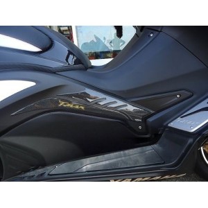 ADESIVO 3D PROTEZIONE LATERALE TUNNEL BOOMERANG YAMAHA T-MAX 530 2012-2014, CARBON/SILVER