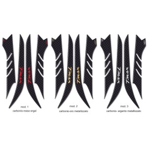 3D STICKER TUNNEL BOOMERANG SEITENSCHUTZ YAMAHA T-MAX 530 2012-2014 CARBON RED