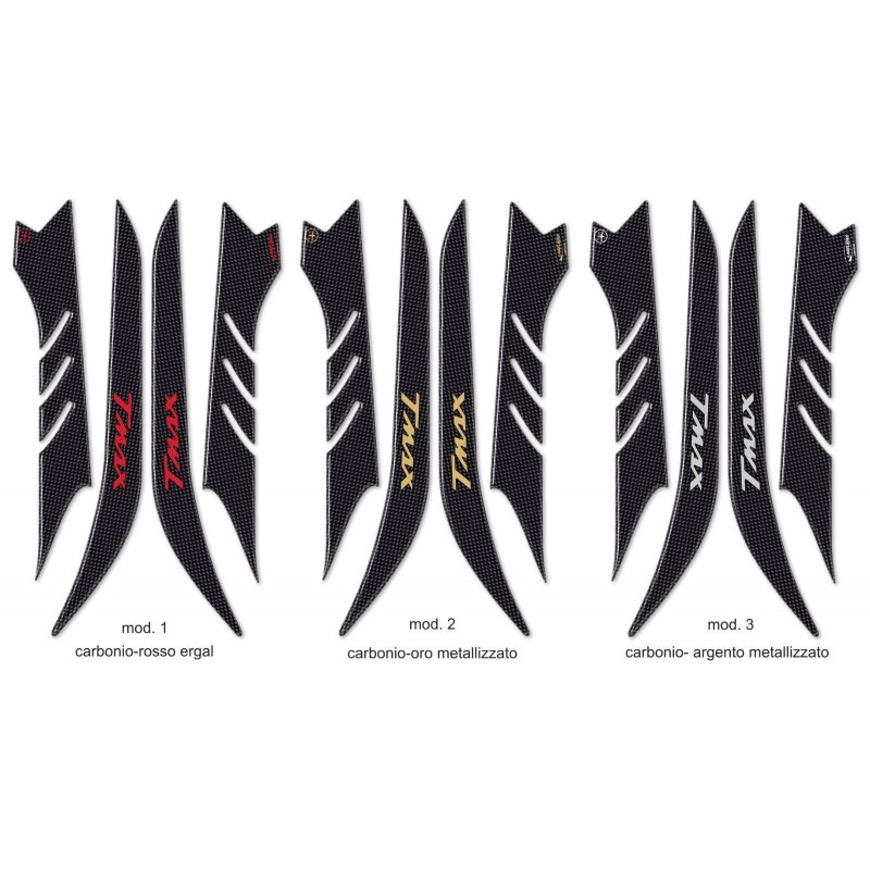 3D STICKER SIDE PROTECTION TUNNEL BOOMERANG YAMAHA T-MAX 530 2012-2014 CARBON RED