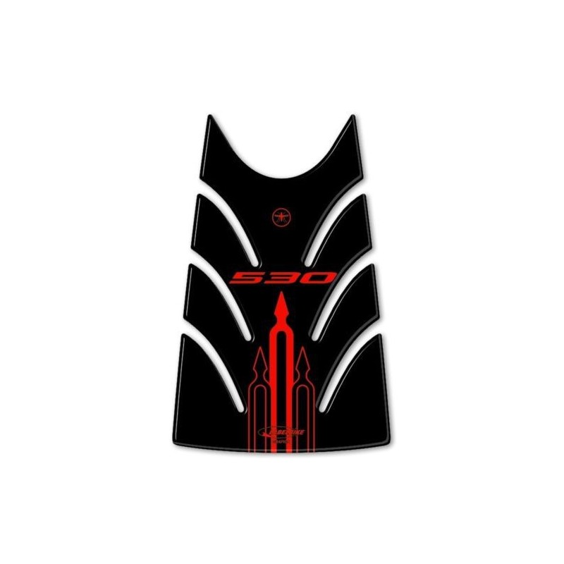 3D STICKER TANK TÜRSCHUTZ YAMAHA T-MAX 530 2012-2016 SCHWARZ ROT
