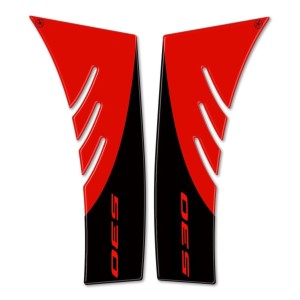 3D STICKERS SIDE PROTECTIONS FRONT FAIRING LOW YAMAHA T-MAX 530 2012-2016 BLACK RED