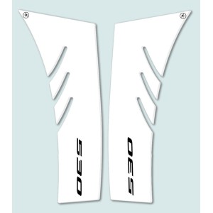 3D STICKERS SIDE PROTECTIONS FRONT FAIRING LOW YAMAHA T-MAX 530 2012-2016 WHITE