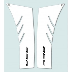 PEGATINAS 3D PROTECTORES LATERALES CARENADO FRONTAL BAJO YAMAHA T-MAX 530 2012-2016 BLANCO