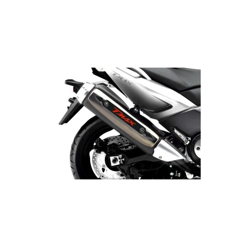 ADESIVO 3D PROTEZIONE CARTER TERMINALE SCARICO YAMAHA T-MAX 530 2012-2016 CARBON ROSSO