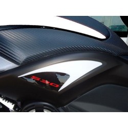 ADESIVO 3D PROTEZIONE FIANCHETTI SOTTOSELLA YAMAHA T-MAX 530 2012-2016 NERO BIANCO