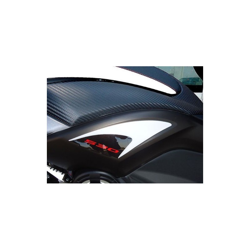 3D-STICKER-SCHUTZ-SEITENPLATTEN YAMAHA T-MAX 530 2012-2016 SCHWARZWEISS