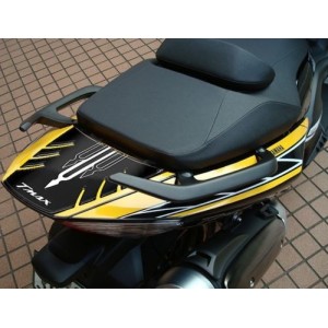 ADESIVO 3D PROTEZIONE CODINO YAMAHA T-MAX 500 2008-2011 CARBON LOGO ROSSO