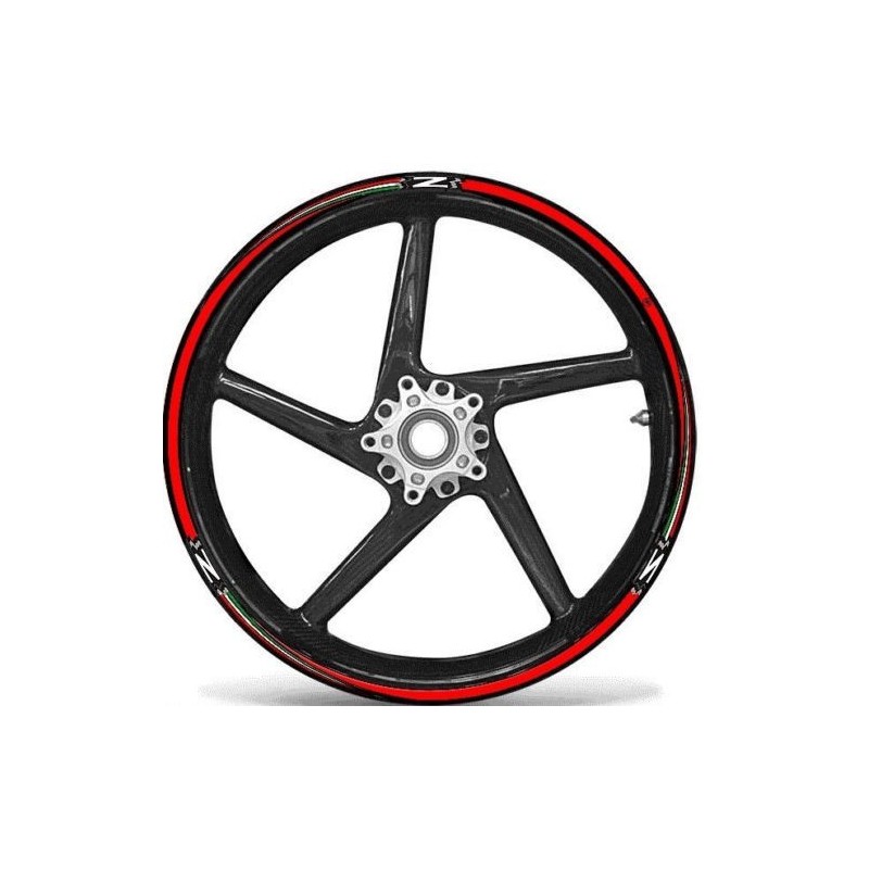 KLEBKANTEN-KIT FÜR RADFELGEN KAWASAKI Z 17 "RED ITALIAN FLAG