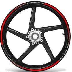 KIT BORDES ADHESIVOS PARA LLANTAS DUCATI HYPERMOTARD 17 "BANDERA ITALIANA ROJA