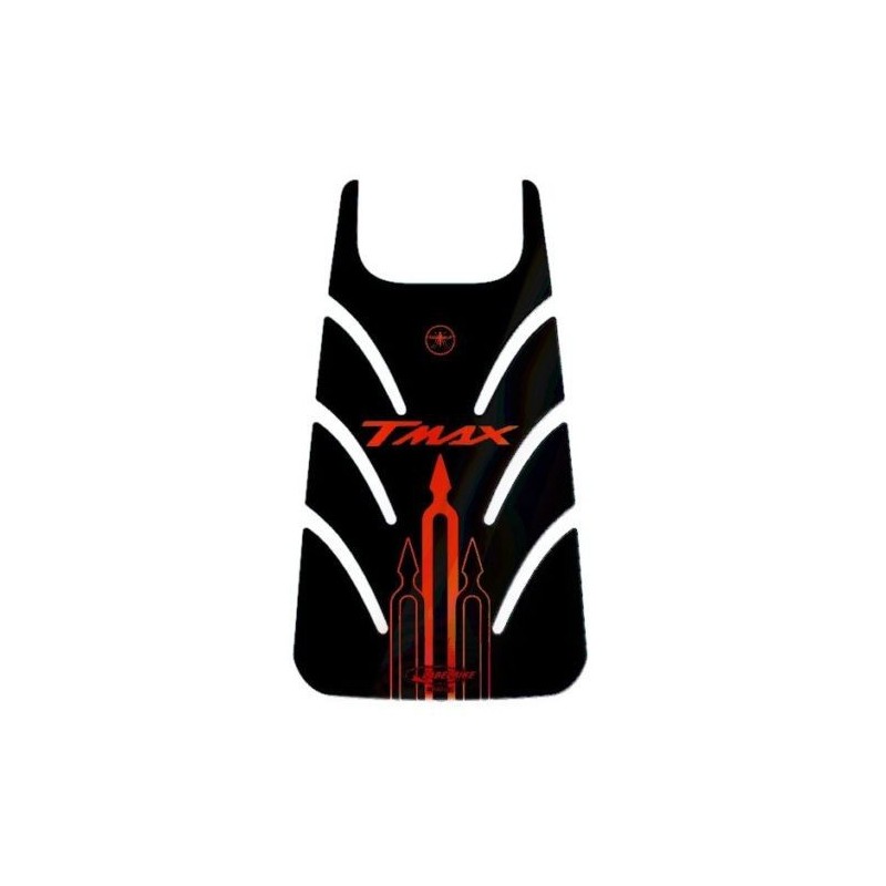 PEGATINA 3D PROTECCIÓN PUERTA DEPÓSITO YAMAHA T-MAX 500 2001-2007 NEGRO ROJO