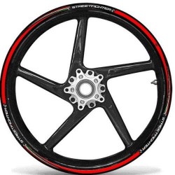 KIT BORDI ADESIVI PER CERCHI RUOTA DUCATI STREETFIGHTER 17" ROSSO