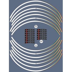 KLEBKANTEN-KIT FÜR RADFELGEN KAWASAKI Z 750 17 "WEISSE ITALIENISCHE FLAGGE