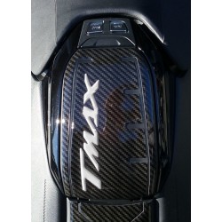 PEGATINA 3D PROTECCIÓN PUERTA DEPÓSITO YAMAHA T-MAX 530 2017-2019 NEGRO ROJO