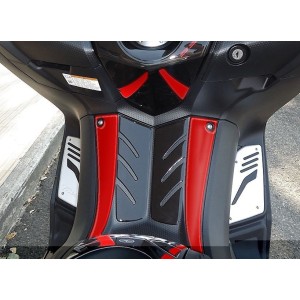 ADESIVO 3D PROTEZIONE CENTRALE TUNNEL YAMAHA T-MAX 530 2012-2016 NERO ROSSO